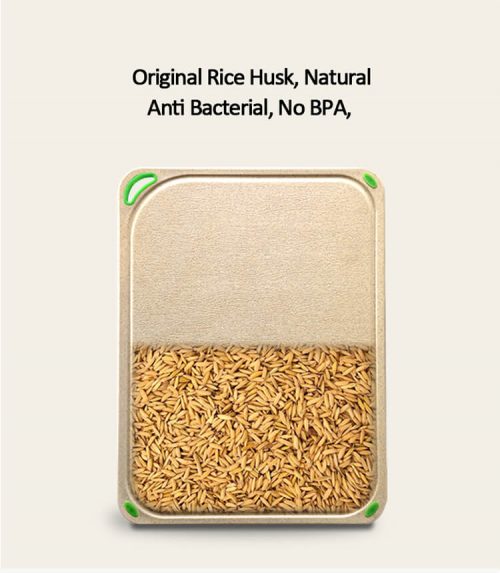 Rice Husk Wheat Fiber Custom Kitchen Bread Food Cutting Board
